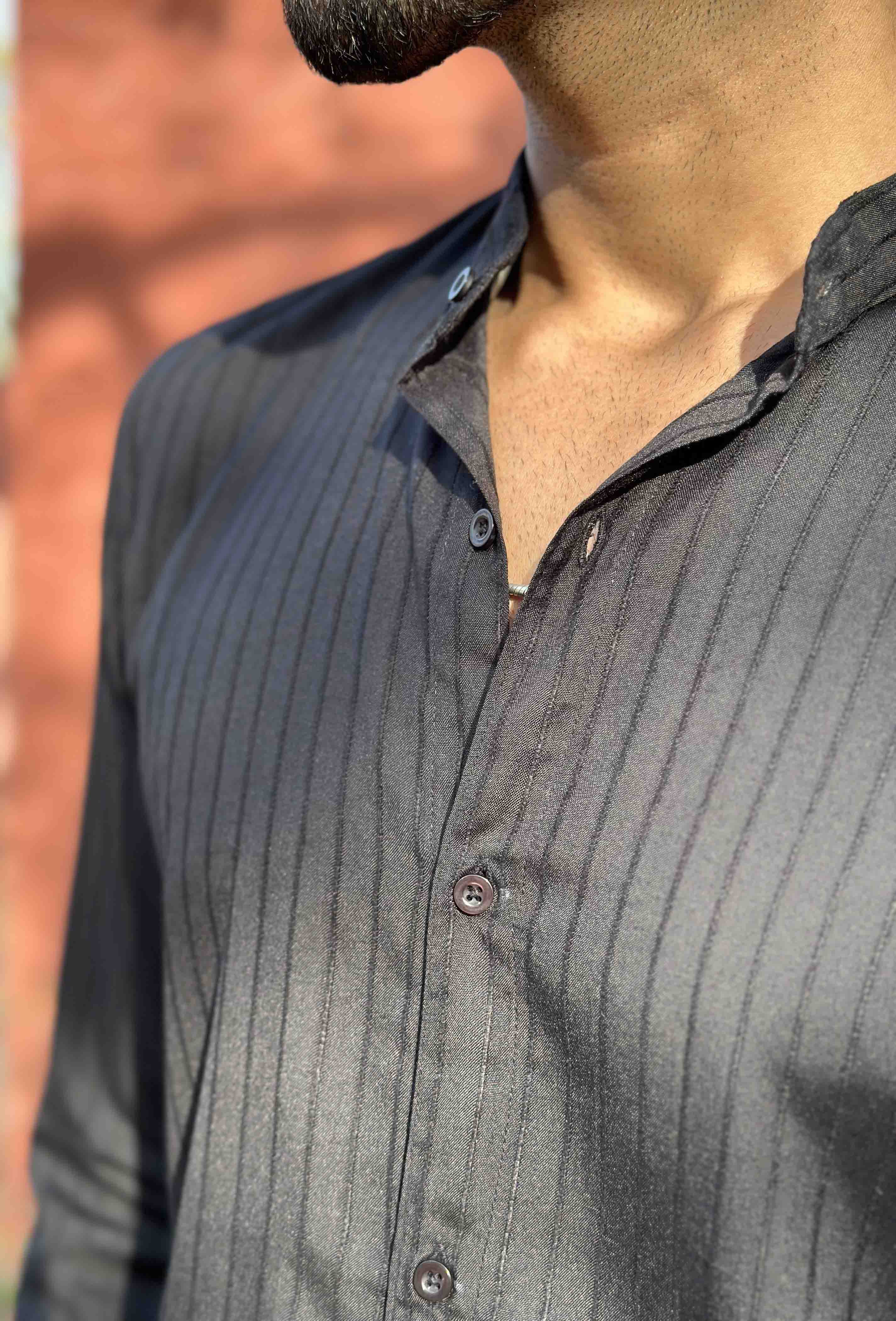 Black Striped Shirt